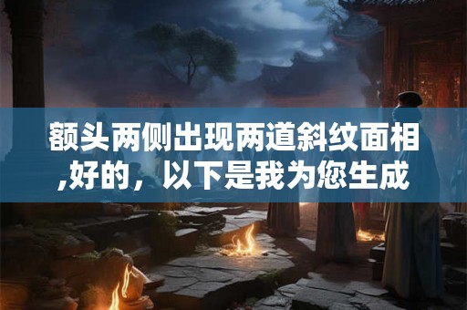 额头两侧出现两道斜纹面相,好的，以下是我为您生成的和