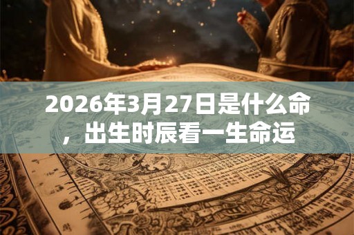 2026年3月27日是什么命，出生时辰看一生命运