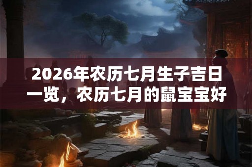 2026年农历七月生子吉日一览，农历七月的鼠宝宝好不好？