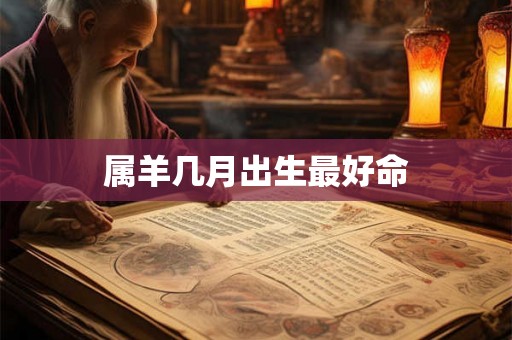 属羊几月出生最好命