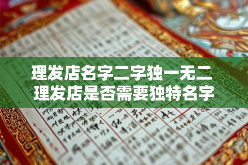 理发店名字二字独一无二 理发店是否需要独特名字