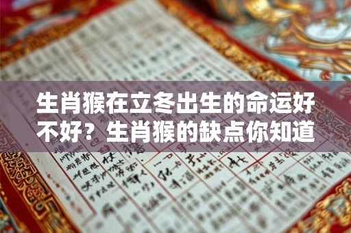 生肖猴在立冬出生的命运好不好？生肖猴的缺点你知道吗？