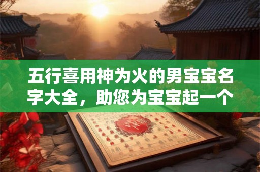 五行喜用神为火的男宝宝名字大全,助您为宝宝起一个吉祥的名字 五行喜用神为火的男宝宝名字大全,助您为宝宝起一个吉祥的名字