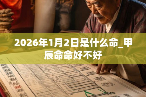 2026年1月2日是什么命_甲辰命命好不好 2026年1月2日是什么命_甲辰命命好不好