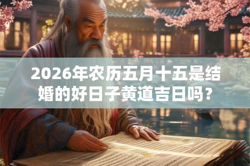 2026年农历五月十五是结婚的好日子黄道吉日吗？