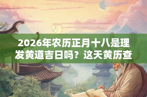 2026年农历正月十八是理发黄道吉日吗？这天黄历查询