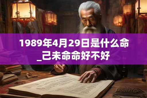 1989年4月29日是什么命_己未命命好不好