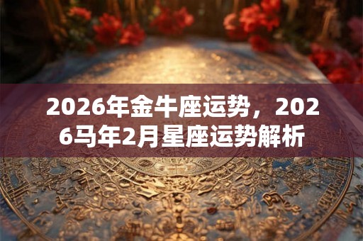 2026年金牛座运势，2026马年2月星座运势解析