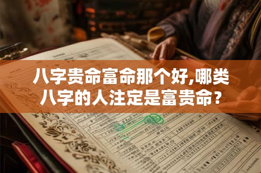 八字贵命富命那个好,哪类八字的人注定是富贵命？