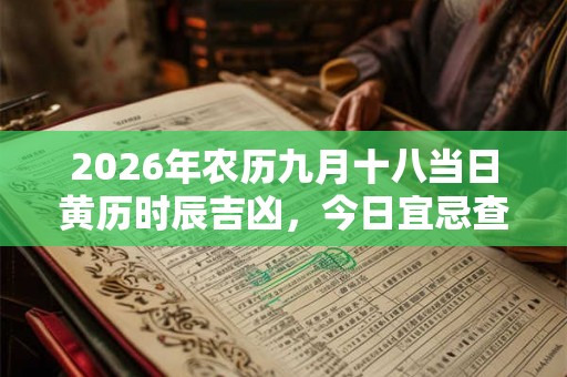 2026年农历九月十八当日黄历时辰吉凶，今日宜忌查询