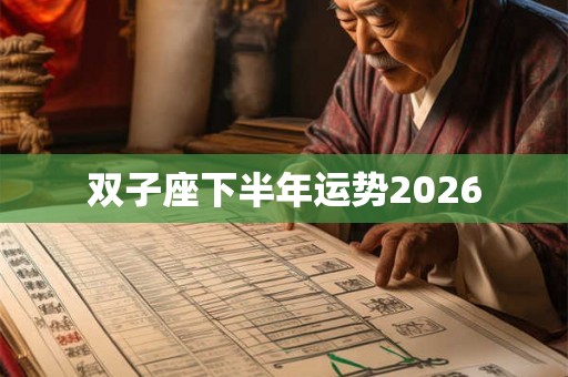 双子座下半年运势2026