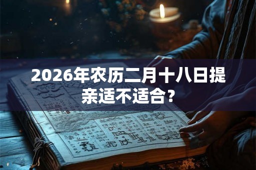 2026年农历二月十八日提亲适不适合？