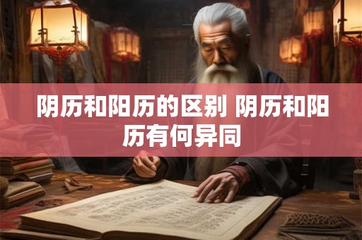 阴历和阳历的区别 阴历和阳历有何异同