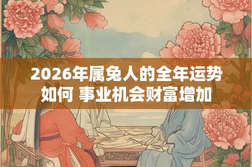 2026年属兔人的全年运势如何 事业机会财富增加