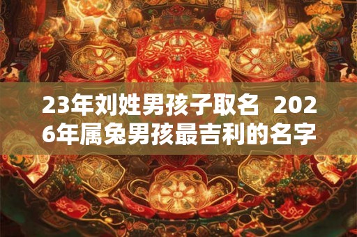 23年刘姓男孩子取名  2026年属兔男孩最吉利的名字