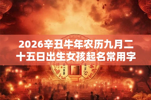 2026辛丑牛年农历九月二十五日出生女孩起名常用字一览表