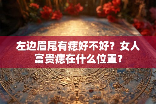 左边眉尾有痣好不好？女人富贵痣在什么位置？