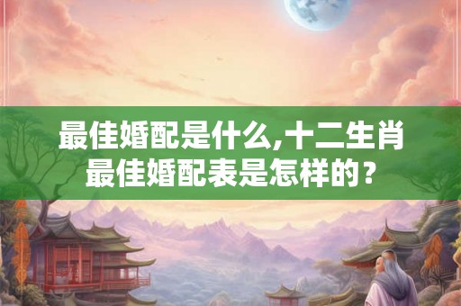 最佳婚配是什么,十二生肖最佳婚配表是怎样的? 最佳婚配是什么,十二生肖最佳婚配表是怎样的?