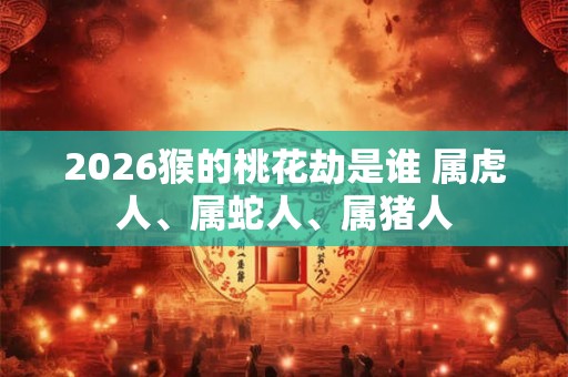 2026猴的桃花劫是谁 属虎人、属蛇人、属猪人
