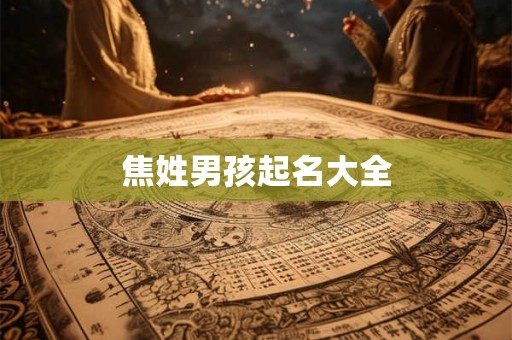 焦姓男孩起名大全