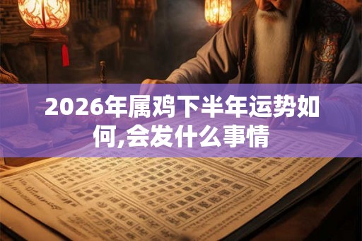 2026年属鸡下半年运势如何,会发什么事情