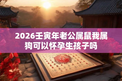 2026壬寅年老公属鼠我属狗可以怀孕生孩子吗
