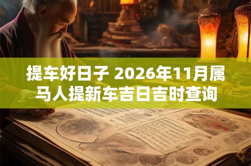 提车好日子 2026年11月属马人提新车吉日吉时查询