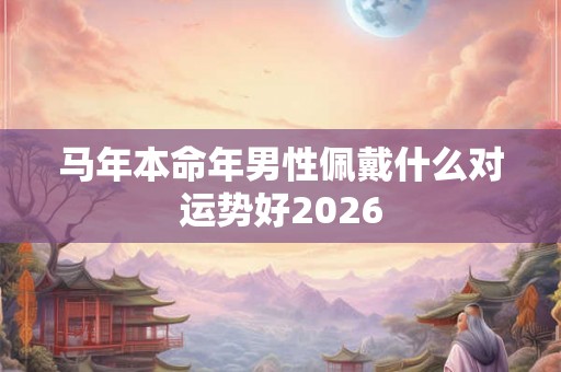 马年本命年男性佩戴什么对运势好2026
