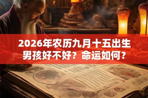 2026年农历九月十五出生男孩好不好？命运如何？
