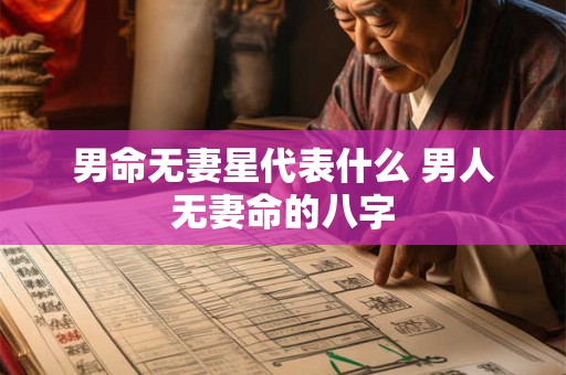 男命无妻星代表什么 男人无妻命的八字 男命无妻星代表什么 男人无妻命的八字