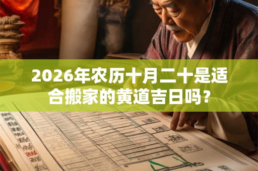 2026年农历十月二十是适合搬家的黄道吉日吗？