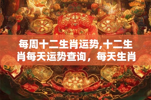 每周十二生肖运势,十二生肖每天运势查询,每天生肖查询 每周十二生肖运势,十二生肖每天运势查询,每天生肖查询