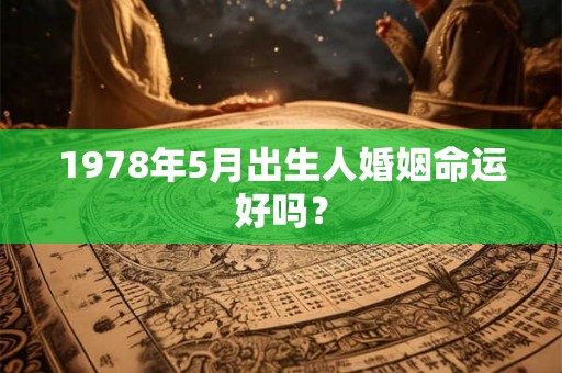 1978年5月出生人婚姻命运好吗？