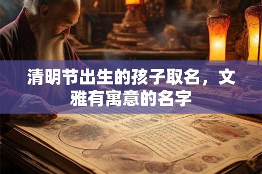 清明节出生的孩子取名，文雅有寓意的名字