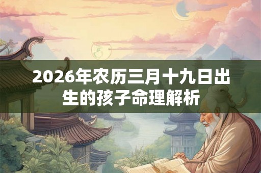 2026年农历三月十九日出生的孩子命理解析 2026年农历三月十九日出生的孩子命理解析
