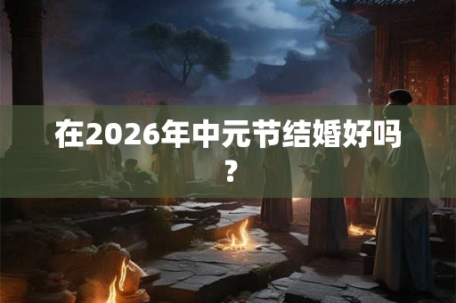 在2026年中元节结婚好吗？