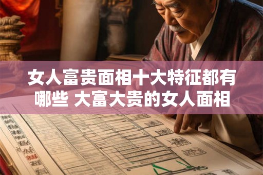 女人富贵面相十大特征都有哪些 大富大贵的女人面相