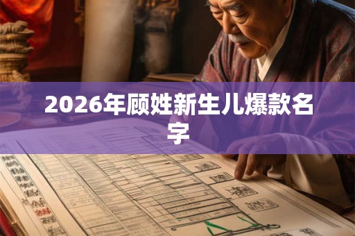 2026年顾姓新生儿爆款名字