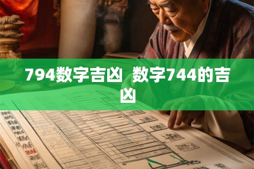 794数字吉凶  数字744的吉凶