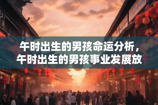 午时出生的男孩命运分析，午时出生的男孩事业发展放向你知道吗？