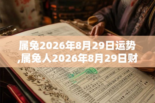 属兔2026年8月29日运势,属兔人2026年8月29日财运,生肖兔2026年8月29日运势