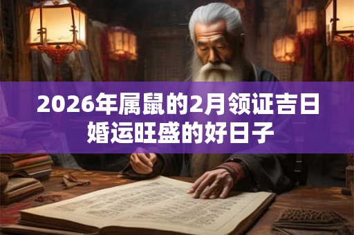 2026年属鼠的2月领证吉日 婚运旺盛的好日子
