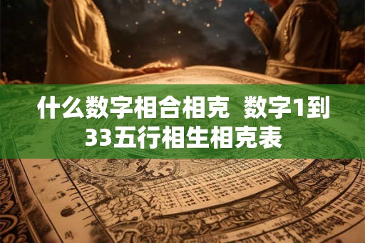 什么数字相合相克  数字1到33五行相生相克表