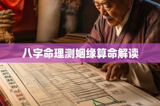 八字命理测姻缘算命解读