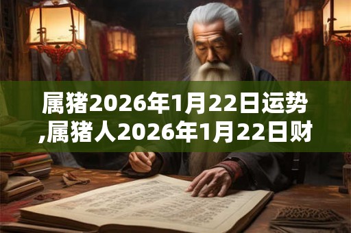 属猪2026年1月22日运势,属猪人2026年1月22日财运,生肖猪2026年1月22日运势