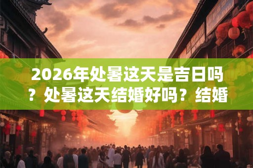 2026年处暑这天是吉日吗？处暑这天结婚好吗？结婚有什么禁忌吗？