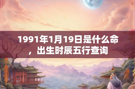 1991年1月19日是什么命，出生时辰五行查询