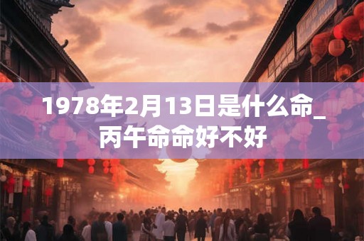 1978年2月13日是什么命_丙午命命好不好