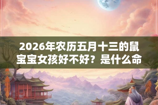 2026年农历五月十三的鼠宝宝女孩好不好?是什么命? 2026年农历五月十三的鼠宝宝女孩好不好?是什么命?