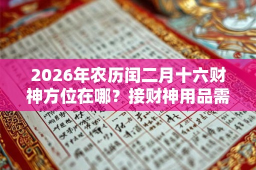 2026年农历闰二月十六财神方位在哪？接财神用品需要哪些？